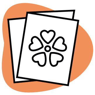 Handmade greeting cards icon