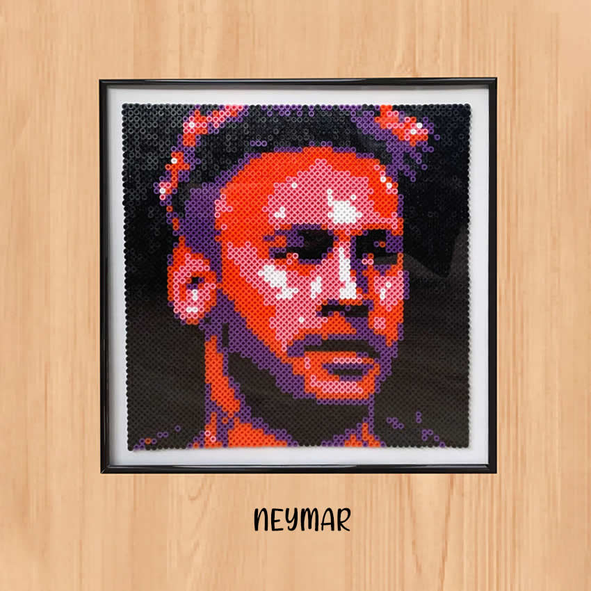 Hama Bead Artwork of Neymar