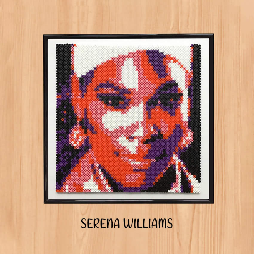 Hama Bead Artwork of Serena Williams