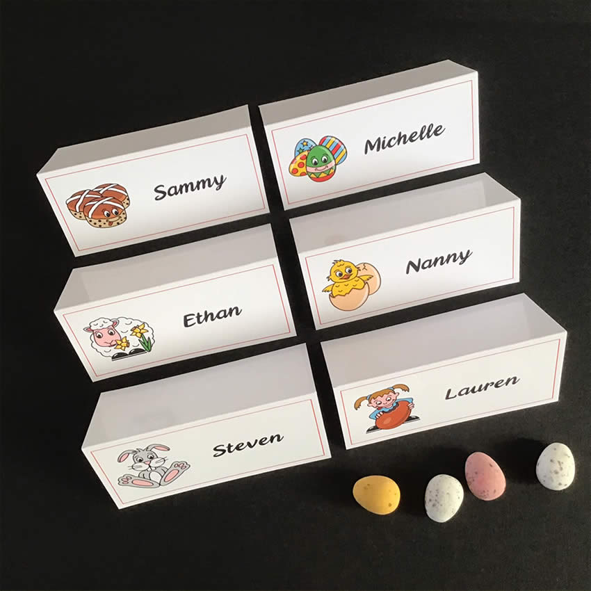 Personalised Easter Place Cards / Table Names / Easter Table Decorations / Christmas Name Cards / Guest Table Settings